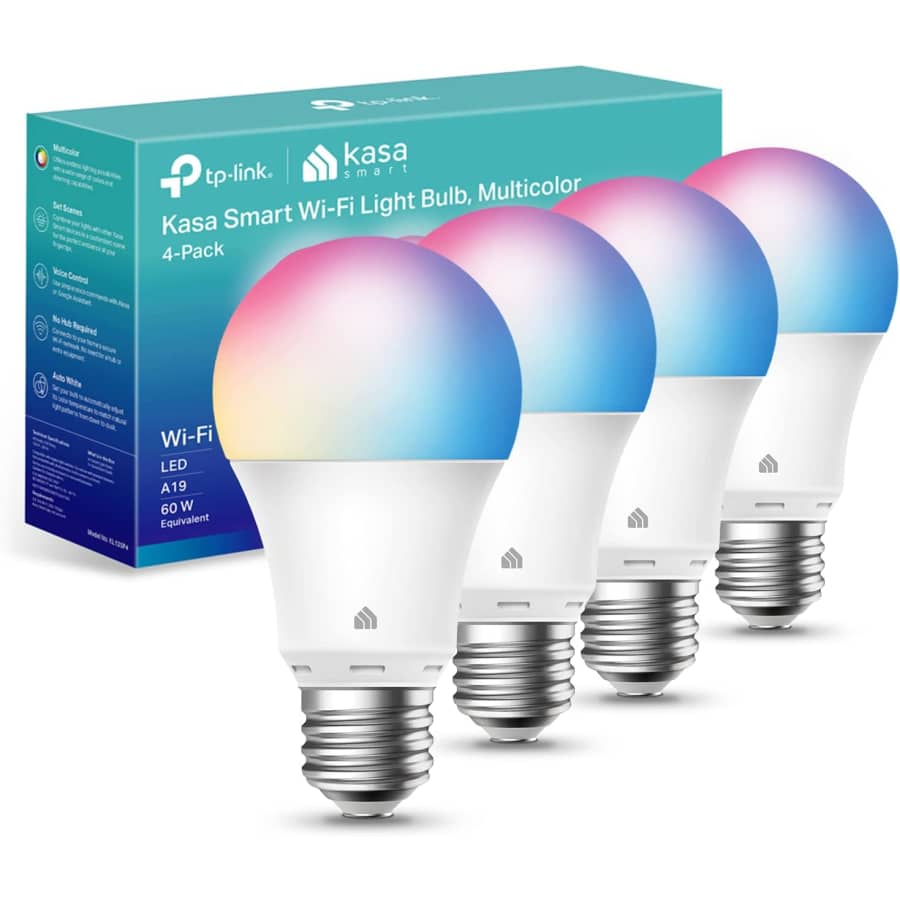 TP-Link Kasa Smart Light Bulb 4-Pack: $25 TP-Link Kasa Smart Light Bulb 4-Pack: $25