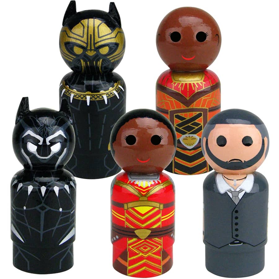 Bif Bang Pow! Black Panther Movie Pin Mate Wooden Figure Set for $7