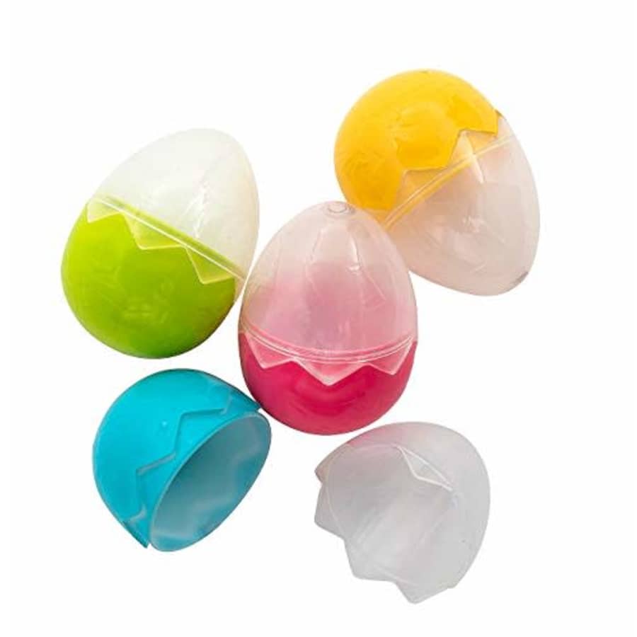 Fun Express Cracked Clear Plastic Easter Eggs - Party Supplies - 12 Pieces for $8