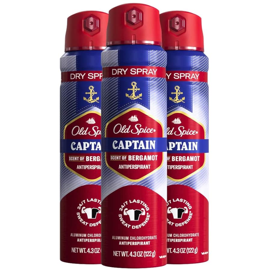Old Spice Captain Men's 4.3-oz. 'Antiperspirant & Deodorant 3-Pack for $13 via Sub & Save Old Spice Captain Men's 4.3-oz. 'Antiperspirant & Deodorant 3-Pack for $13 via Sub & Save