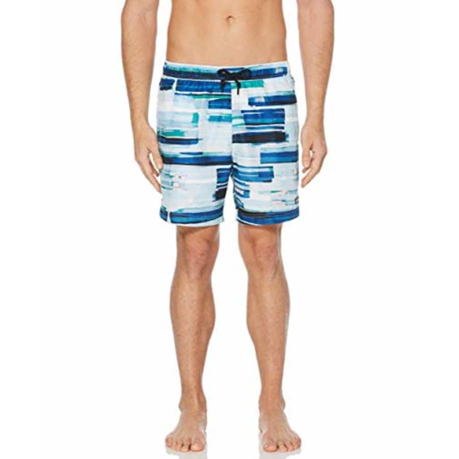 Perry Ellis Men's Printed Water Resistant Swim Shorts, Powder Pink-4ESH1909, Extra Extra Large for $9 Perry Ellis Men's Printed Water Resistant Swim Shorts, Powder Pink-4ESH1909, Extra Extra Large for $9
