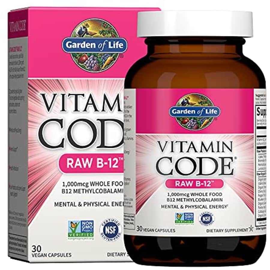 Garden of Life B12 - Vitamin Code Raw B-12 - 30 Capsules, 1,000mcg Whole Food B12 Methylcobalamin for $13 Garden of Life B12 - Vitamin Code Raw B-12 - 30 Capsules, 1,000mcg Whole Food B12 Methylcobalamin for $13