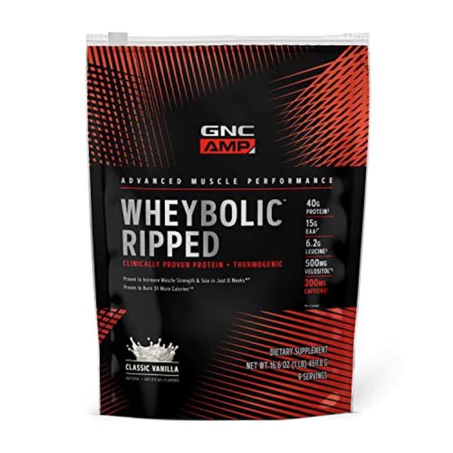 GNC AMP Wheybolic Ripped | Targeted Muscle Building and Workout Support Formula | Pure Whey Protein for $35 GNC AMP Wheybolic Ripped | Targeted Muscle Building and Workout Support Formula | Pure Whey Protein for $35