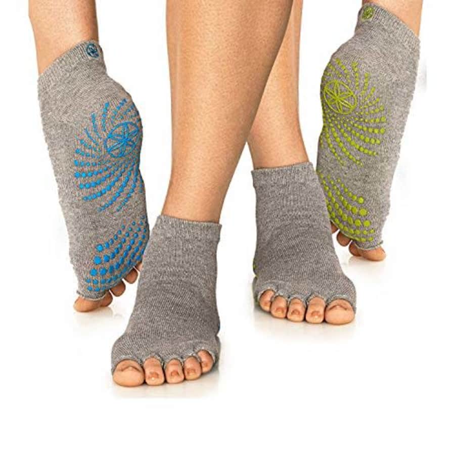 Gaiam Grippy Toeless Yoga Socks for Extra Grip in Standard or Hot Yoga, Barre, Pilates, Ballet or for $20 Gaiam Grippy Toeless Yoga Socks for Extra Grip in Standard or Hot Yoga, Barre, Pilates, Ballet or for $20