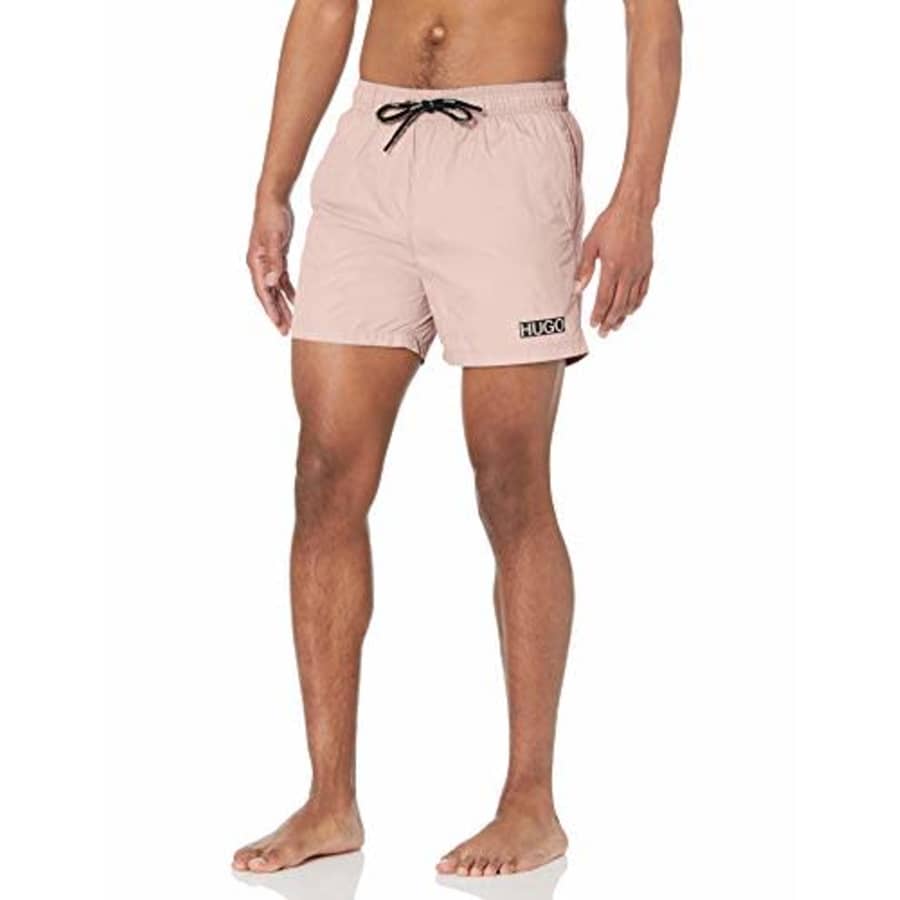 HUGO Men's Standard Swim Trunks, Light Pastel Pink, XXL for $13 HUGO Men's Standard Swim Trunks, Light Pastel Pink, XXL for $13