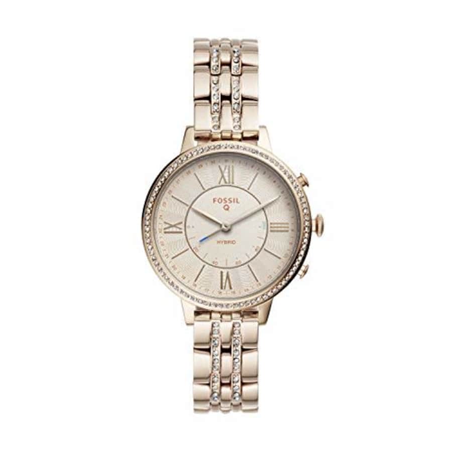 Fossil Women's Jacqueline Stainless Steel Hybrid Smartwatch, Color: Pink (Model: FTW5036) for $129 Fossil Women's Jacqueline Stainless Steel Hybrid Smartwatch, Color: Pink (Model: FTW5036) for $129