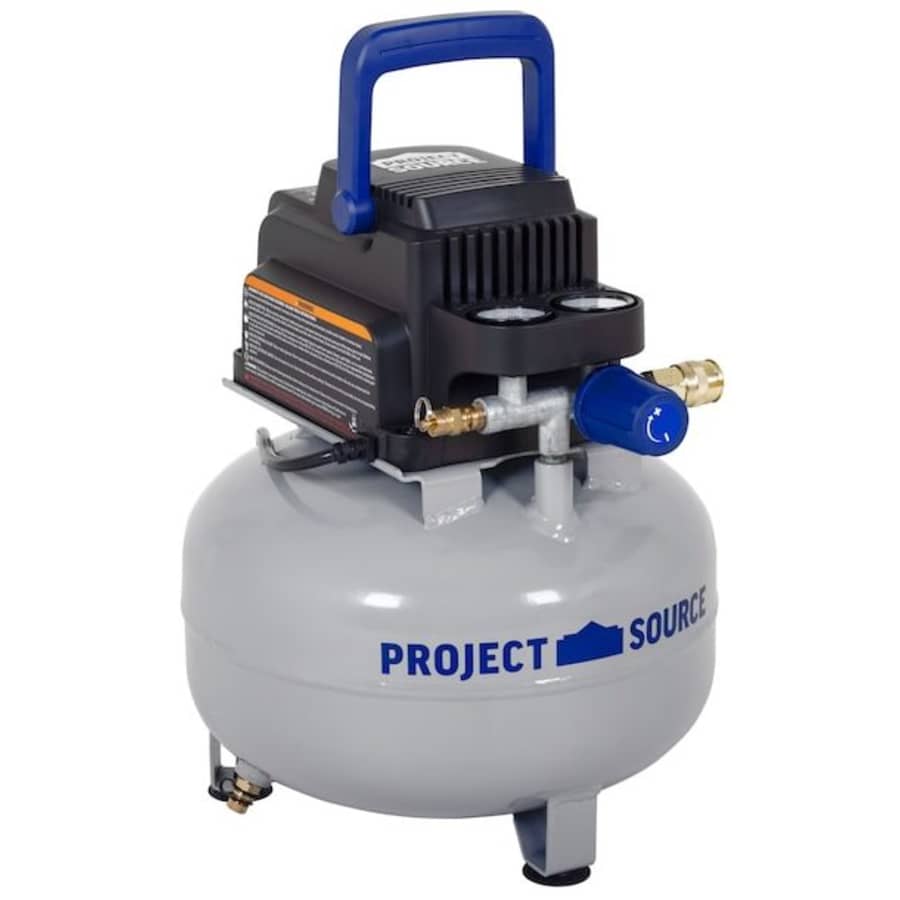 Project Source 3-Gal. Portable 110 Psi Pancake Air Compressor: $40 in cart