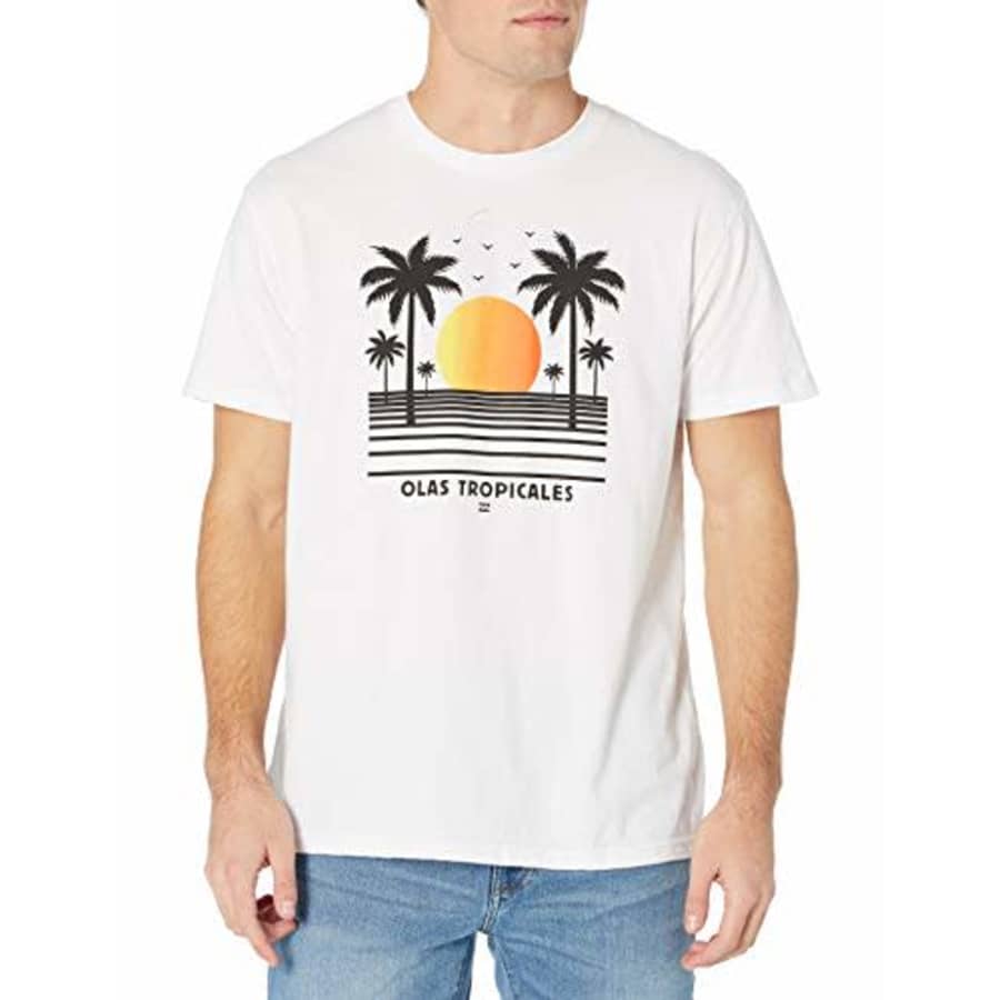 Billabong Men's Short Sleeve Premium Logo Graphic Tee T-Shirt, White Olas, XL for $26