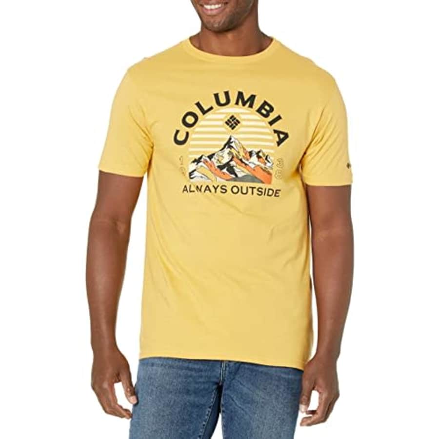 Columbia Apparel Men's Graphic T-Shirt Shirt, Golden Nugget/Bucks, Large for $15 Columbia Apparel Men's Graphic T-Shirt Shirt, Golden Nugget/Bucks, Large for $15