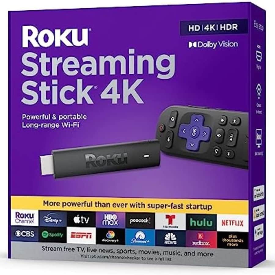 Amazon Roku Streaming Stick 4K (2021) for $34 Amazon Roku Streaming Stick 4K (2021) for $34