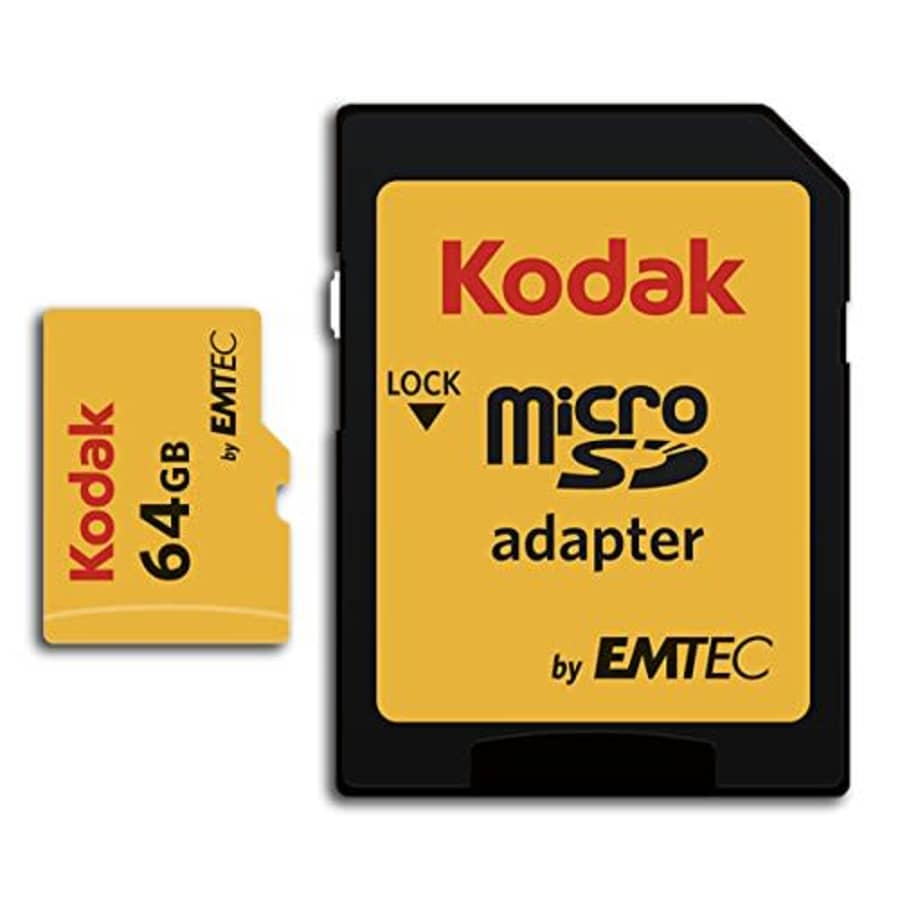 Kodak 64GB Class 10 UHS-I U1 microSDHC Card with Adapter for $9