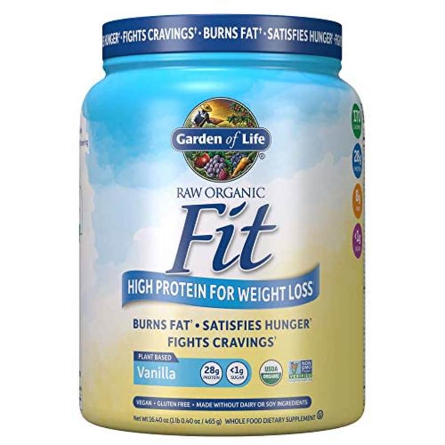 Garden of Life Raw Organic Fit Powder, Vanilla - High Protein for Weight Loss (28g) Plus Fiber, for $42 Garden of Life Raw Organic Fit Powder, Vanilla - High Protein for Weight Loss (28g) Plus Fiber, for $42