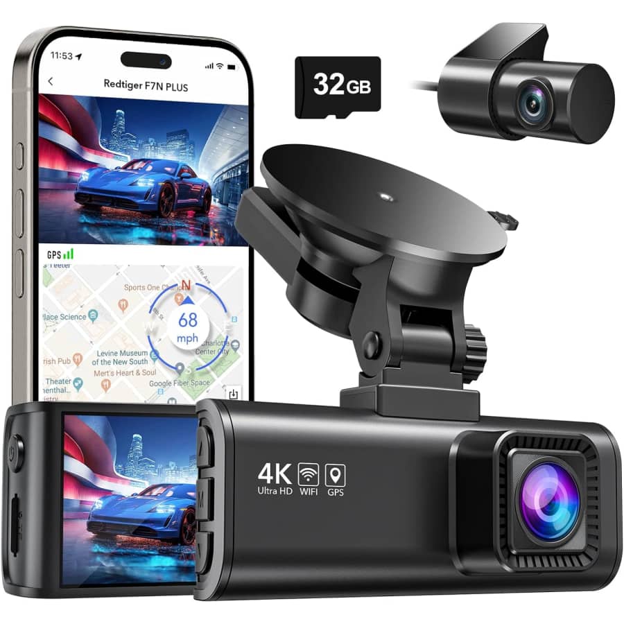 Redtiger 4K Dash Cam for $103 Redtiger 4K Dash Cam for $103