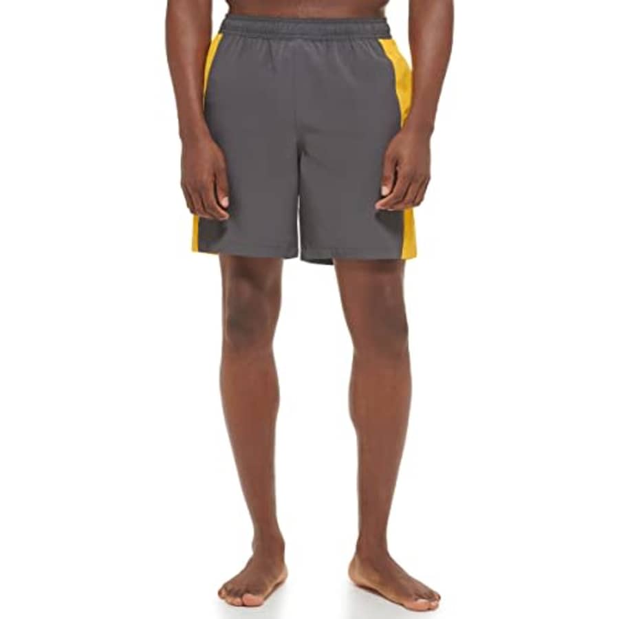 Calvin Klein Men's Standard UV Protected Quick Dry Swim Trunk, Gold, XX-Large for $25 Calvin Klein Men's Standard UV Protected Quick Dry Swim Trunk, Gold, XX-Large for $25