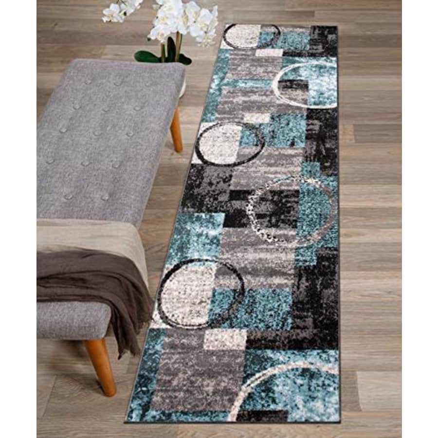 Rugshop Contemporary Abstract Circle Design Gray Soft 2' x 7'2" Indoor Area Rug Runner for $55 Rugshop Contemporary Abstract Circle Design Gray Soft 2' x 7'2" Indoor Area Rug Runner for $55