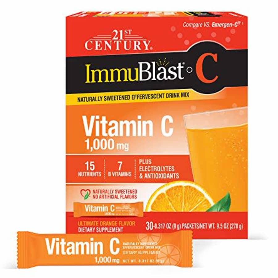 21st Century Immublast C Effervescent Drink Mix Packets, Ultimate Orange, 30 Count (27843) for $13 21st Century Immublast C Effervescent Drink Mix Packets, Ultimate Orange, 30 Count (27843) for $13