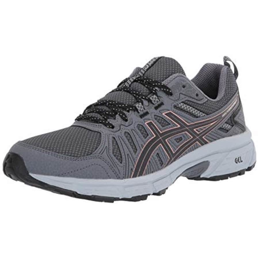 ASICS Women's Gel-Venture 7 Trail Running Shoes, 8M, Graphite Grey/Rose Gold for $65