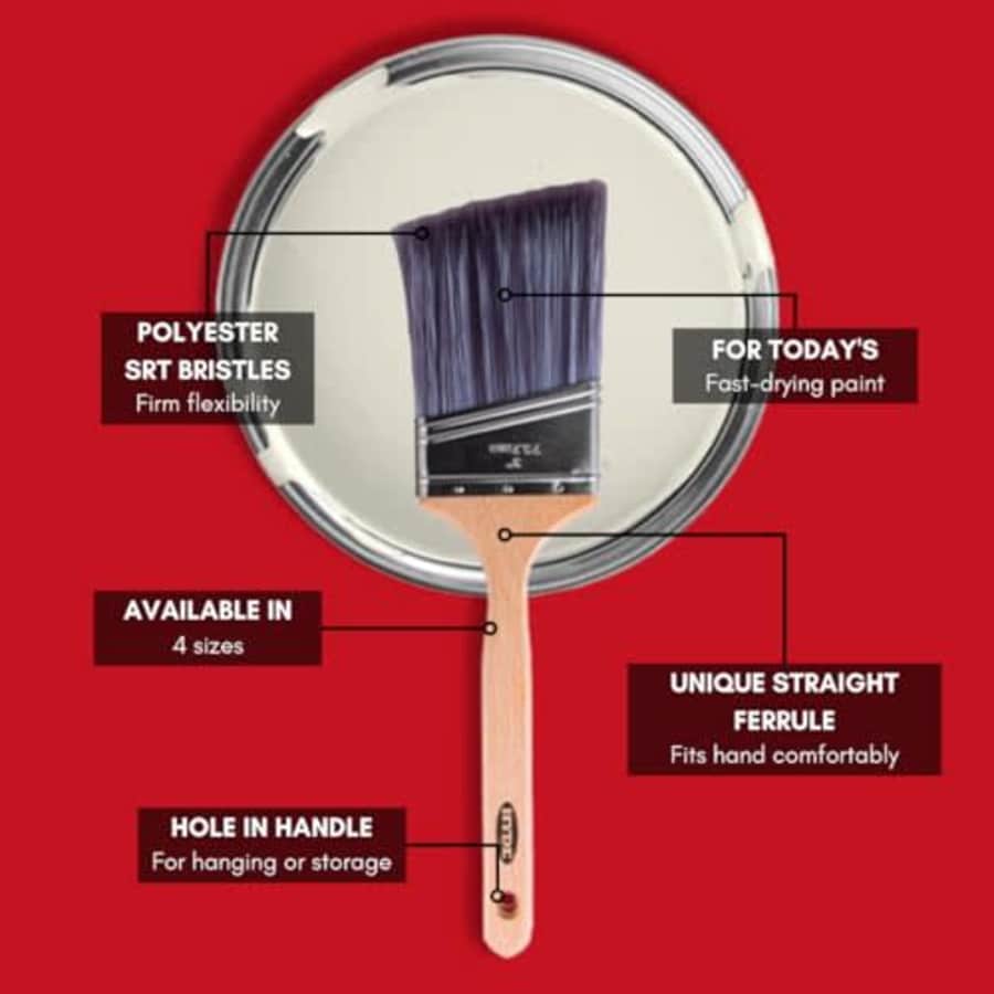 Hyde 47324 Angled, Polyester SRT Filament Stiff Blend Bristles, Straight Ferrule with Wood Handle for $6