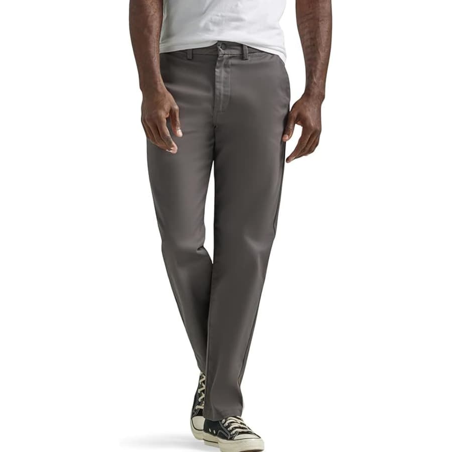 Lee Men's Flat Front Relaxed Straight Pants for $17 Lee Men's Flat Front Relaxed Straight Pants for $17