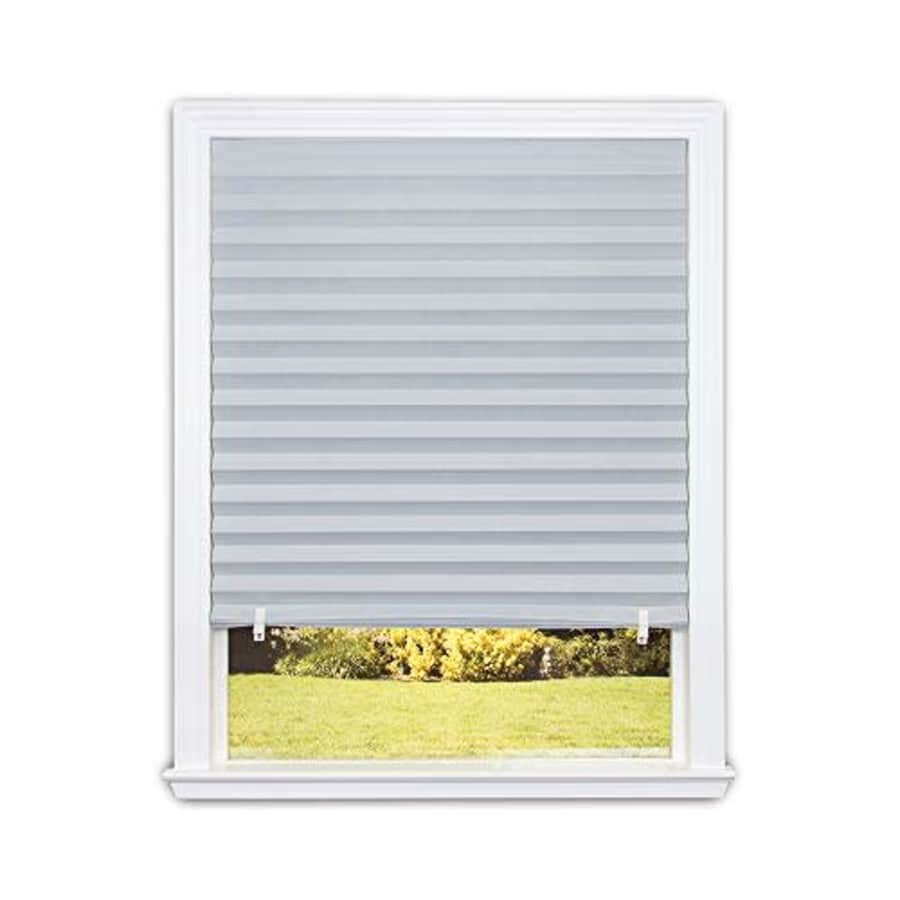 Redi Shade No Tools Original Room Darkening Pleated Paper Shade Gray, 48 in x 72 in, 6 Pack for $40 Redi Shade No Tools Original Room Darkening Pleated Paper Shade Gray, 48 in x 72 in, 6 Pack for $40