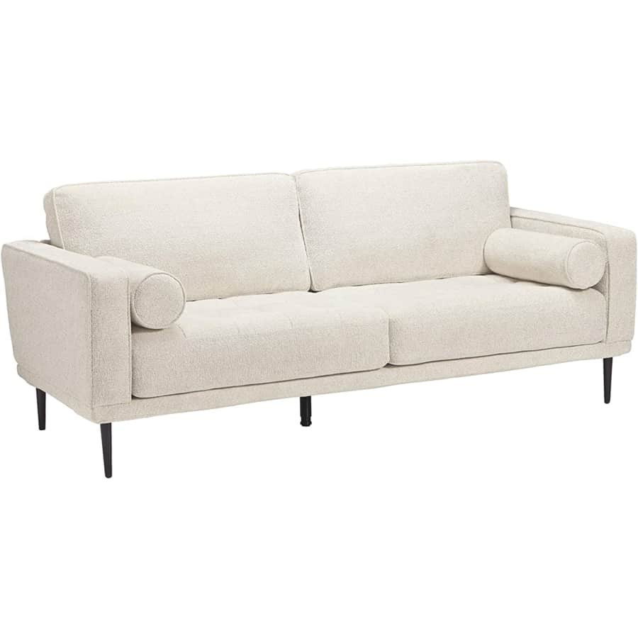 Signature Design by Ashley Caladeron Mid-Century Modern Chenille Upholstered Sofa for $513 Signature Design by Ashley Caladeron Mid-Century Modern Chenille Upholstered Sofa for $513