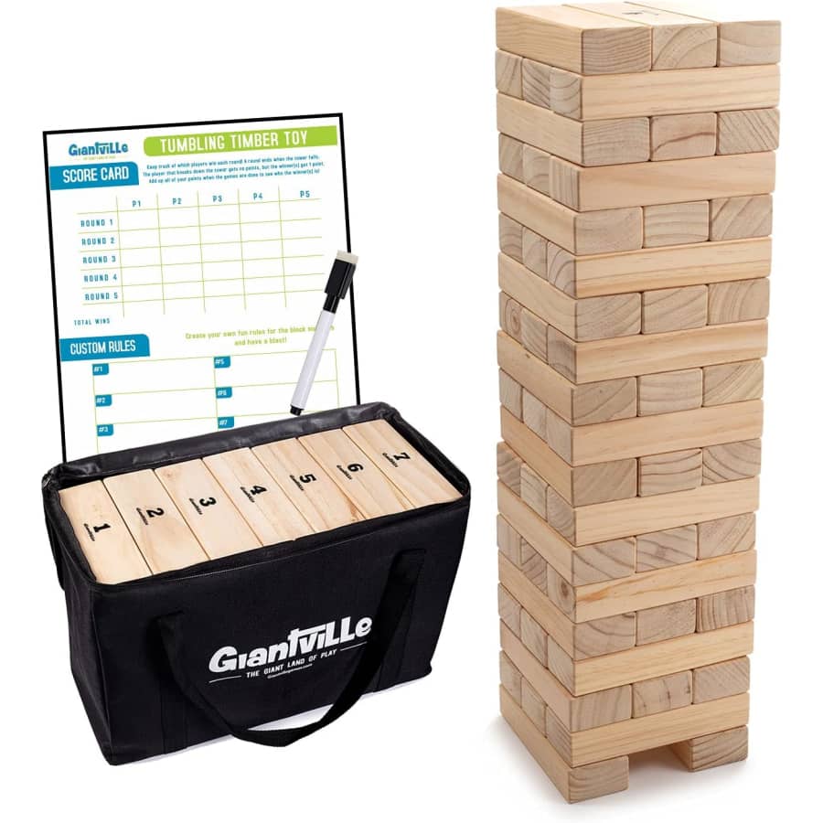 Giantville Giant Tumbling Timber Toy for $43 Giantville Giant Tumbling Timber Toy for $43