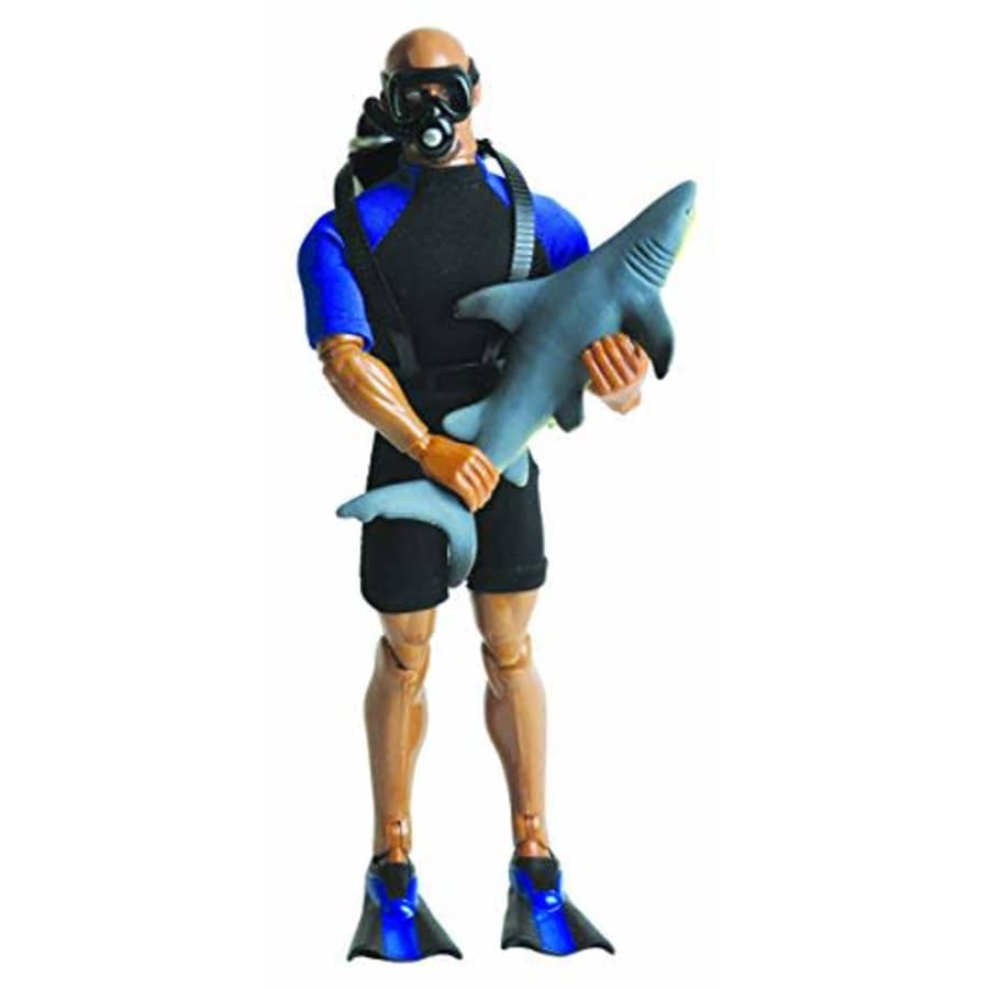 Wild Republic Male Reef Diver Action Figure, Shark Toys, Toy Aquarium, Ocean Party Supplies, for $25