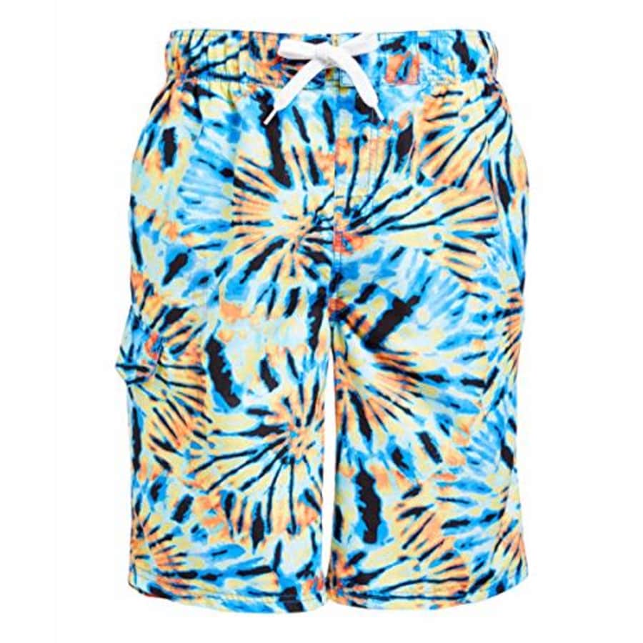 Kanu Surf Men's Echelon Swim Trunks (Regular & Extended Sizes), Twister Navy/Orange, Small for $20
