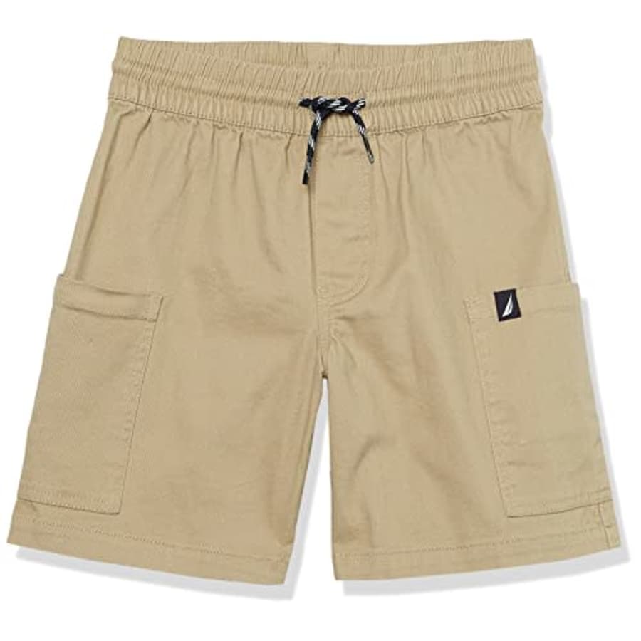 Nautica Boys' Toddler Drawstring Pull-on Shorts, Sand Cargo, 2T for $17