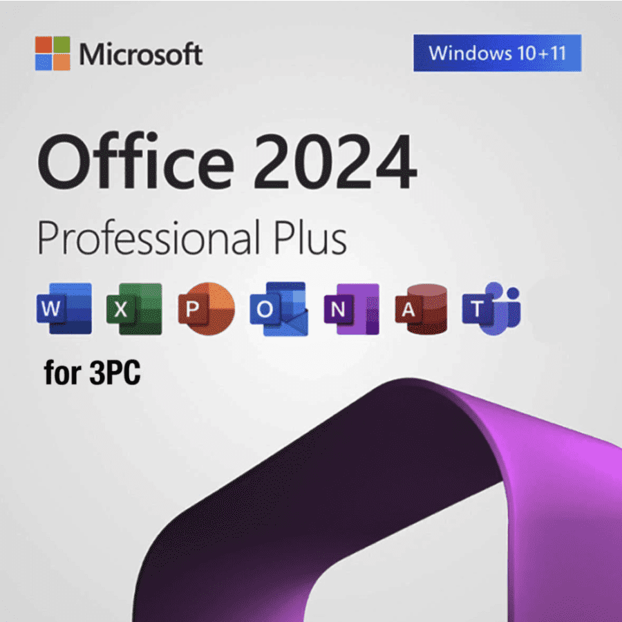Microsoft Office Pro 2024 for Windows 10/11 3-PC Lifetime License for $20
