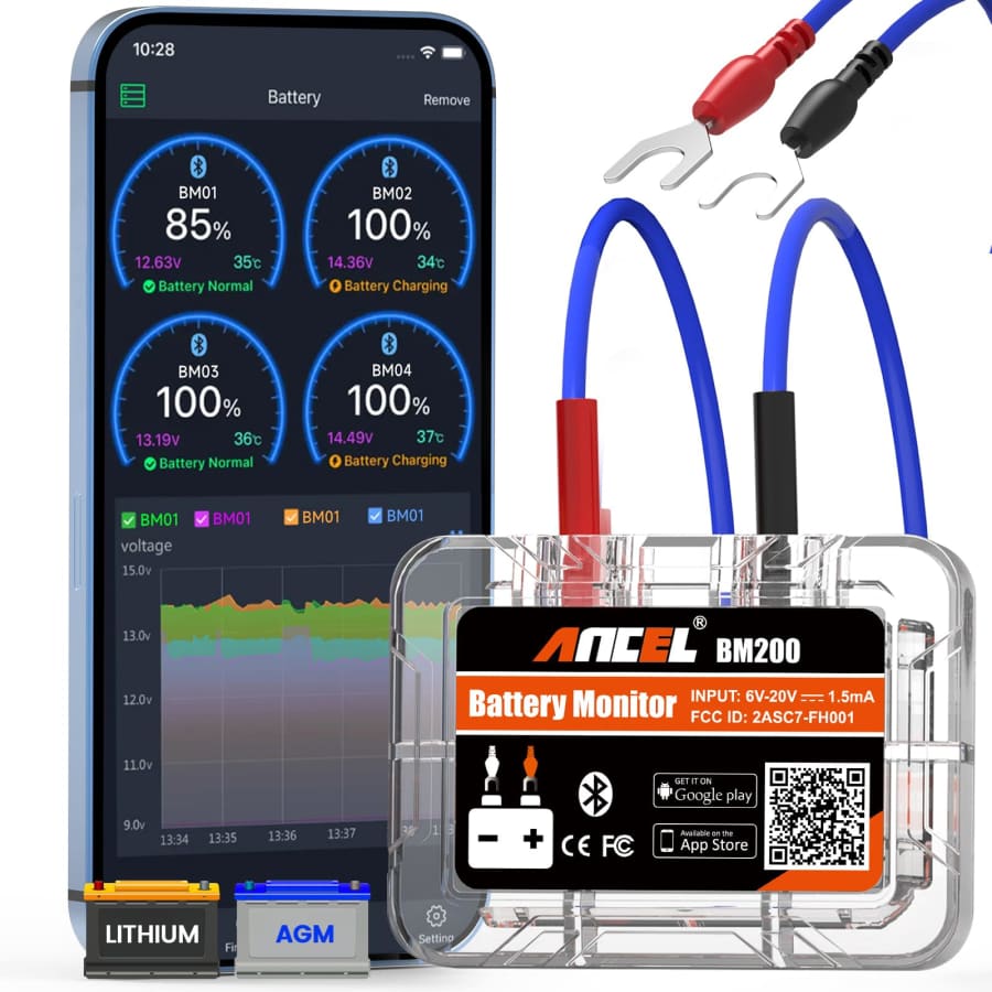 Ancel Bluetooth Car Battery Tester: $18 w/ Prime Ancel Bluetooth Car Battery Tester: $18 w/ Prime