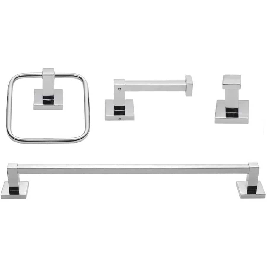 Globe Electric 4-Piece Chrome Bathroom Hardware Accessory Kit for $34 Globe Electric 4-Piece Chrome Bathroom Hardware Accessory Kit for $34