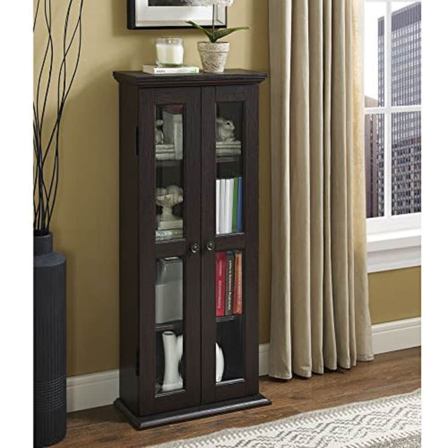 Walker Edison Furniture Company 4 Tier Shelf Living Room Storage Tall Bookshelf Cabinet Doors Home for $92 Walker Edison Furniture Company 4 Tier Shelf Living Room Storage Tall Bookshelf Cabinet Doors Home for $92