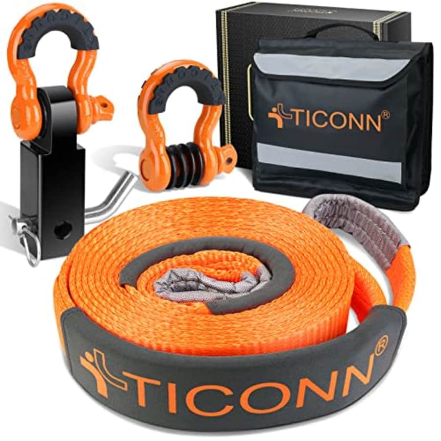 Ticonn 20-Foot Recovery Tow Strap for $60 Ticonn 20-Foot Recovery Tow Strap for $60