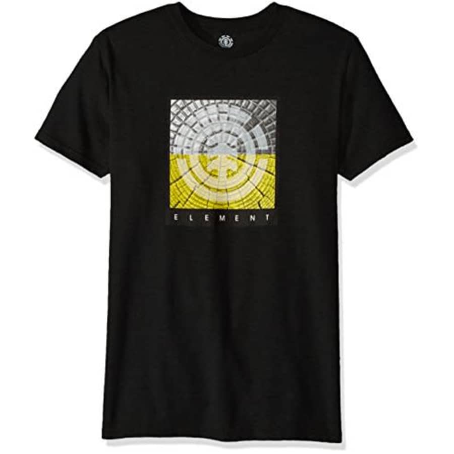 Element Men's Cast Regular Fit Short Sleeve T-Shirt, Flint Black, Large for $17