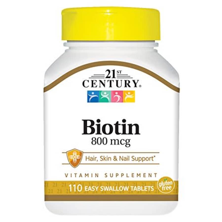 21st Century Biotin Tablets, 800 mcg, 110 Count (Pack of 3) for $7