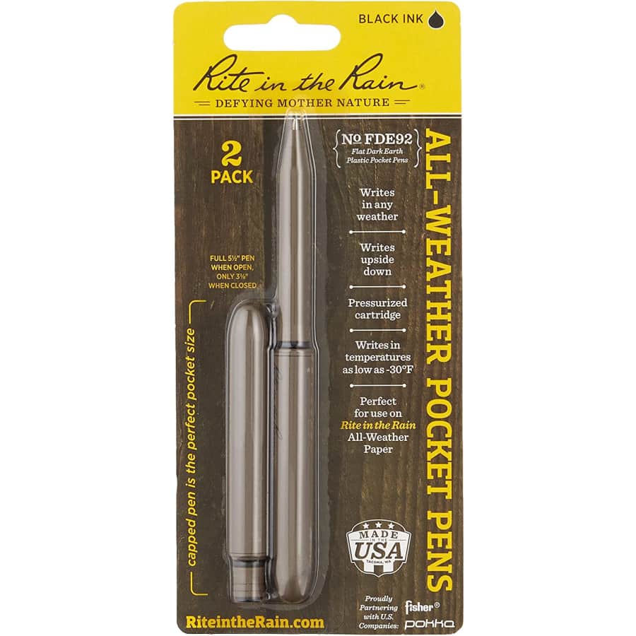 Rite in the Rain All-Weather EDC Pen 2-Pack for $16