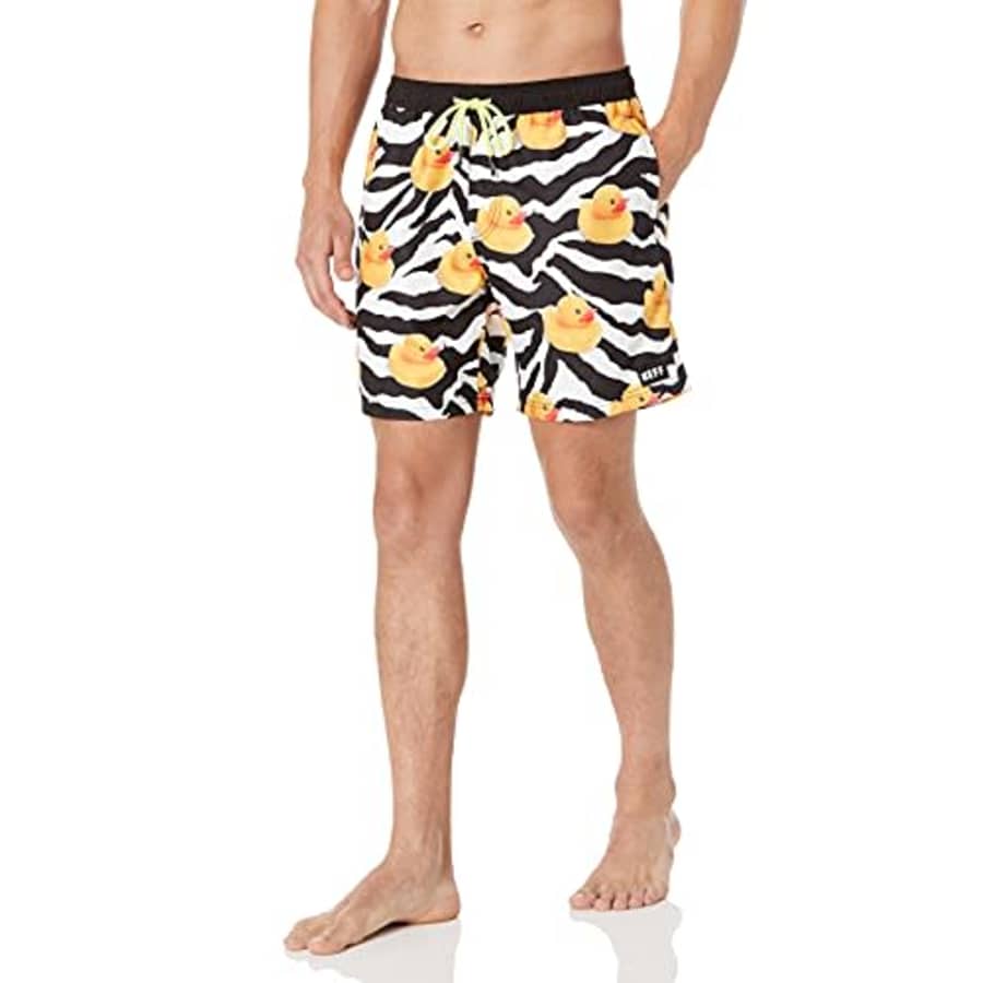 NEFF Men's Standard Daily Hot Tub Board Shorts for Swimming, Island Ducky, Medium for $38 NEFF Men's Standard Daily Hot Tub Board Shorts for Swimming, Island Ducky, Medium for $38