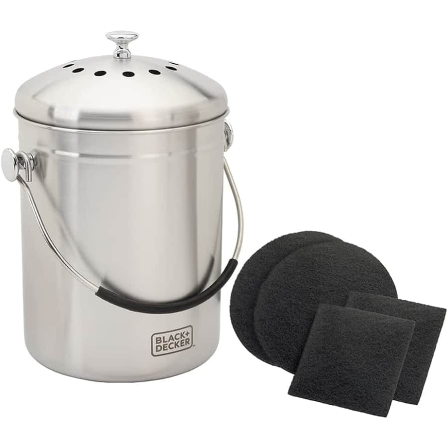 Black + Decker 1.3-Gallon Compost Bin for $25 Black + Decker 1.3-Gallon Compost Bin for $25