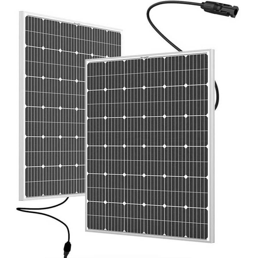 BougeRV 18V 200W Monocrystalline Solar Panel 2-Pack for $330