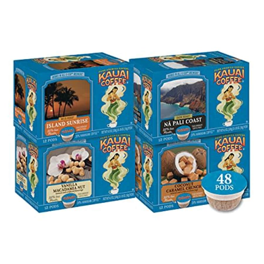 Kauai Coffee Single-Serve Pods, Variety Pack 100% Arabica Coffee from Hawaiis Largest Coffee for $30