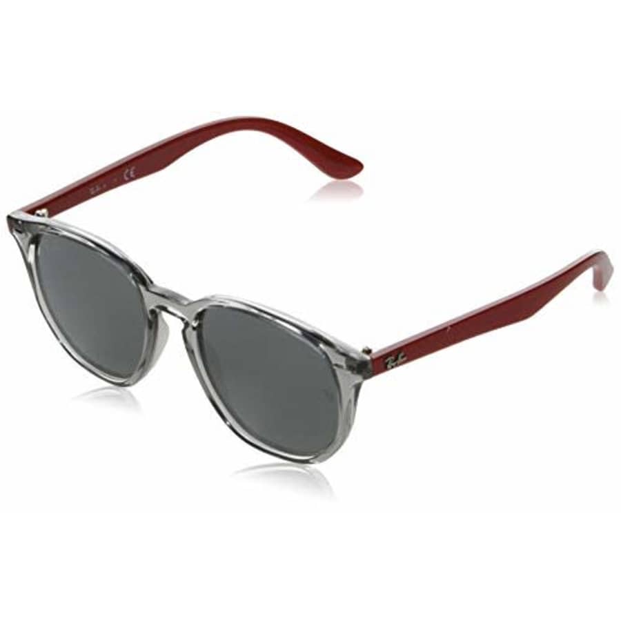 Ray-Ban Junior Unisex-Child RJ9070S Sunglasses, Transparent Grey/Grey Mirrored Silver, 46 mm for $81 Ray-Ban Junior Unisex-Child RJ9070S Sunglasses, Transparent Grey/Grey Mirrored Silver, 46 mm for $81