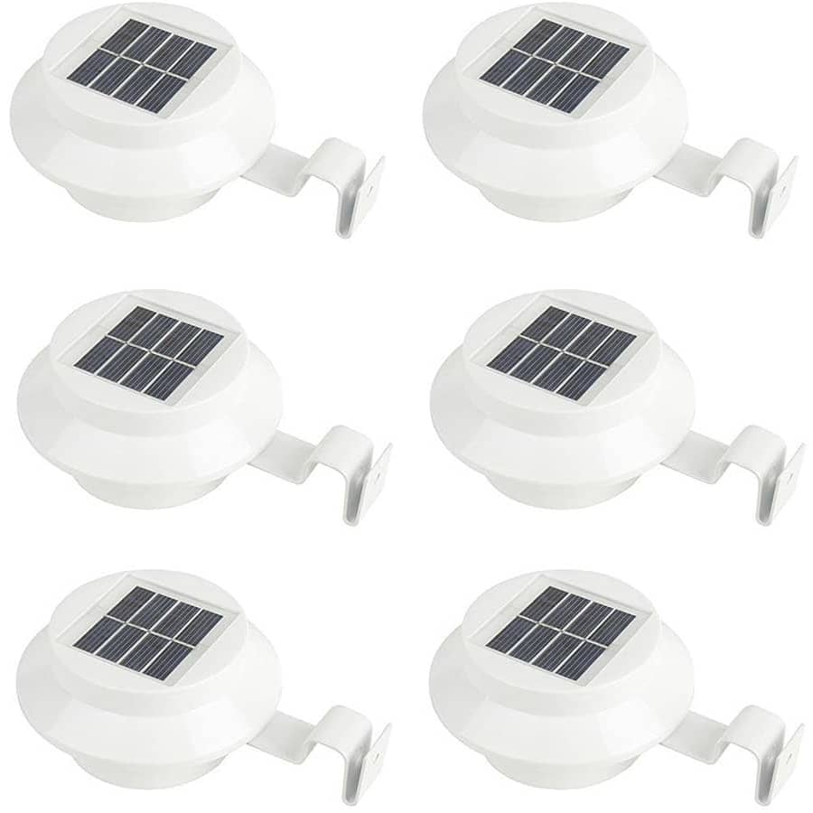 iSunMoon LED Gutter Solar Light 6-Pack for $30