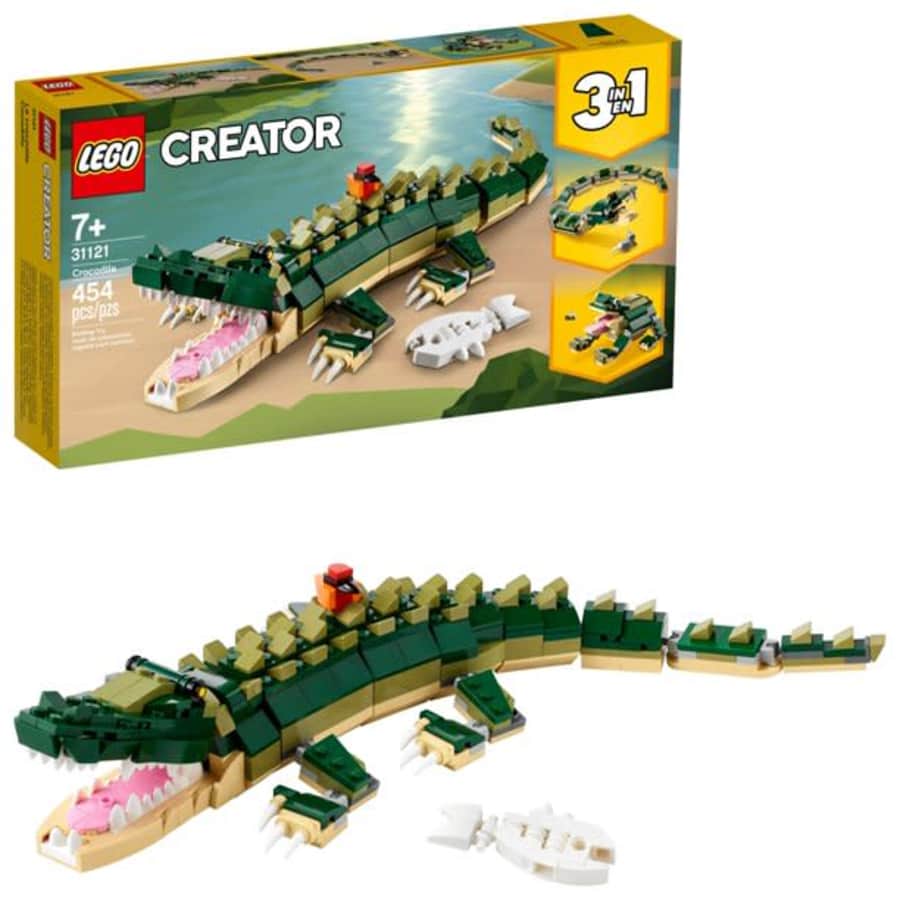 LEGO Creator 3-in-1 Crocodile 454-Piece Set for $100