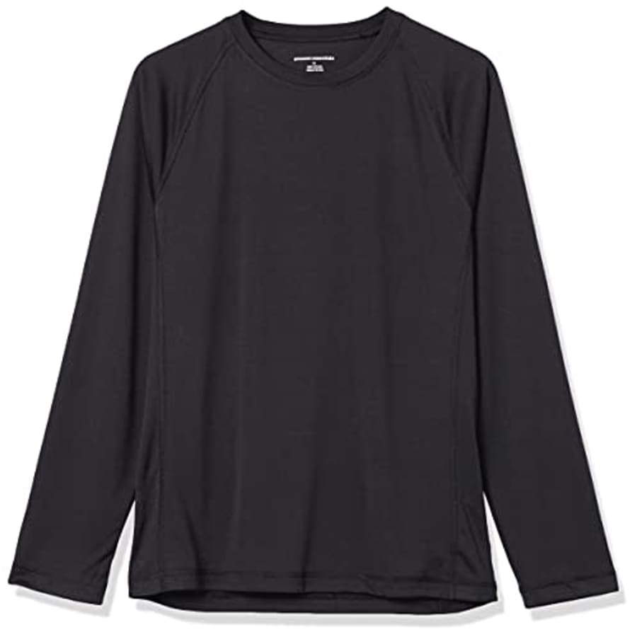 Amazon Essentials Men's Long-Sleeve Quick-Dry UPF 50 Swim Tee, Black, Small for $6 Amazon Essentials Men's Long-Sleeve Quick-Dry UPF 50 Swim Tee, Black, Small for $6
