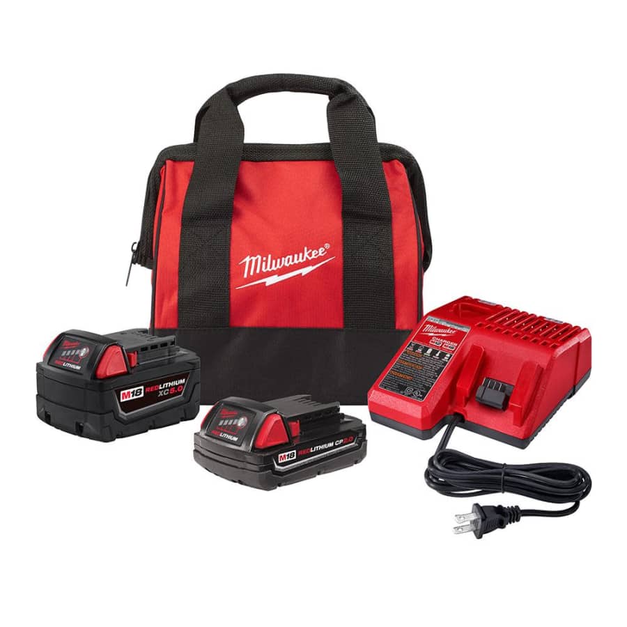 Milwaukee M18 18V Lithium-Ion Starter Kit for $199