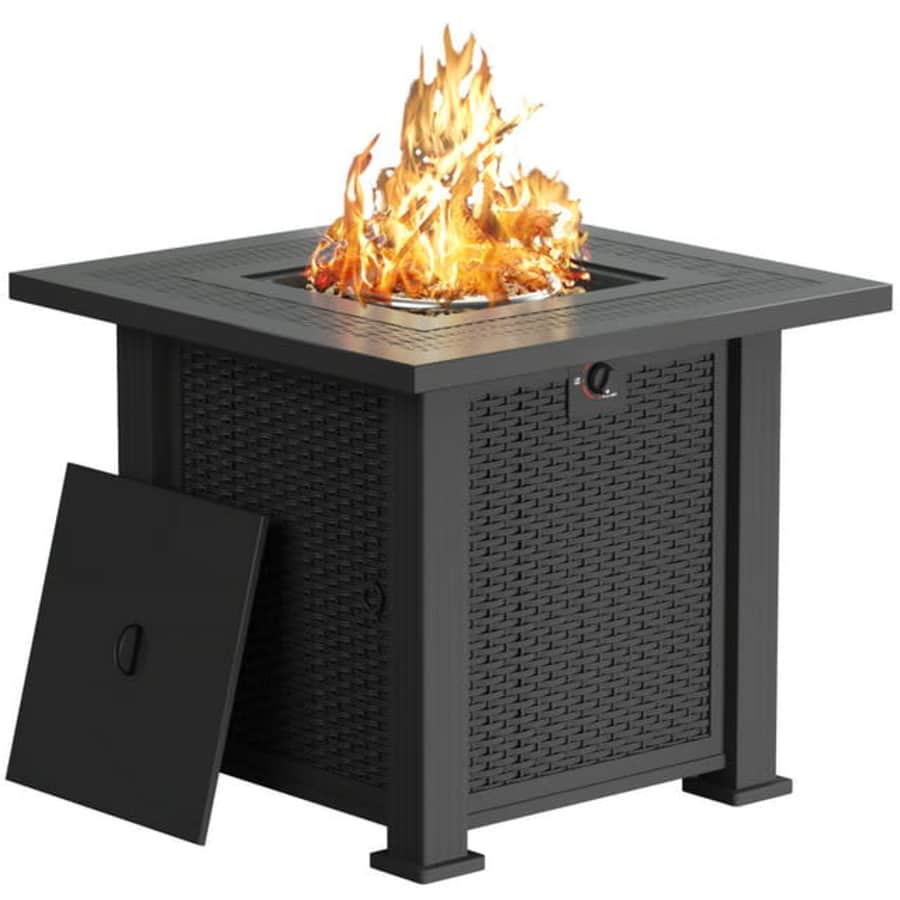 28" Square 50,000 BTU Propane Fire Pit Table for $140