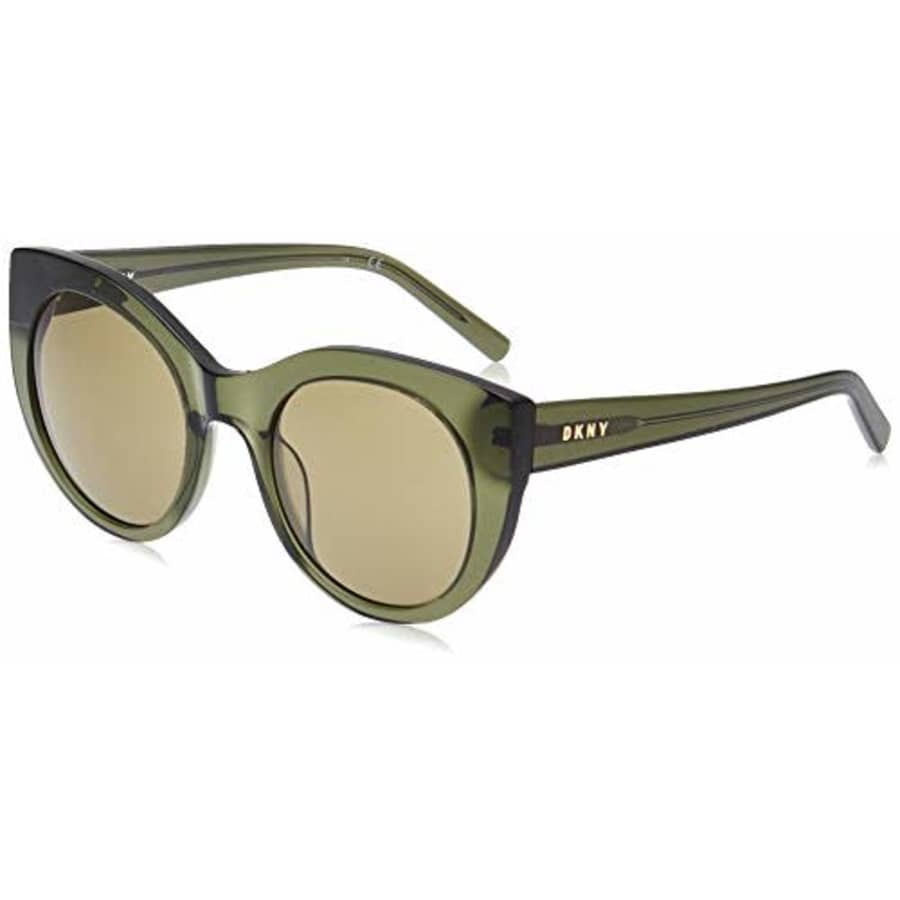 DKNY Women's DK517S Cat-Eye Sunglasses, Crystal Green, 52/22/135 for $84