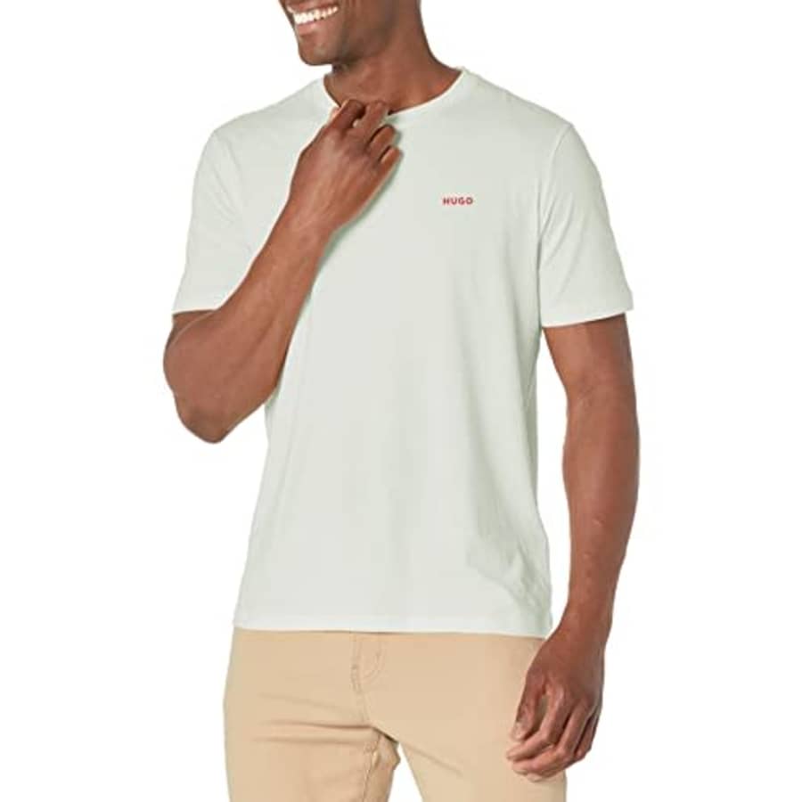 HUGO Men's Small Logo Short Sleeve T-Shirt, Light pastal Green, XXL for $31