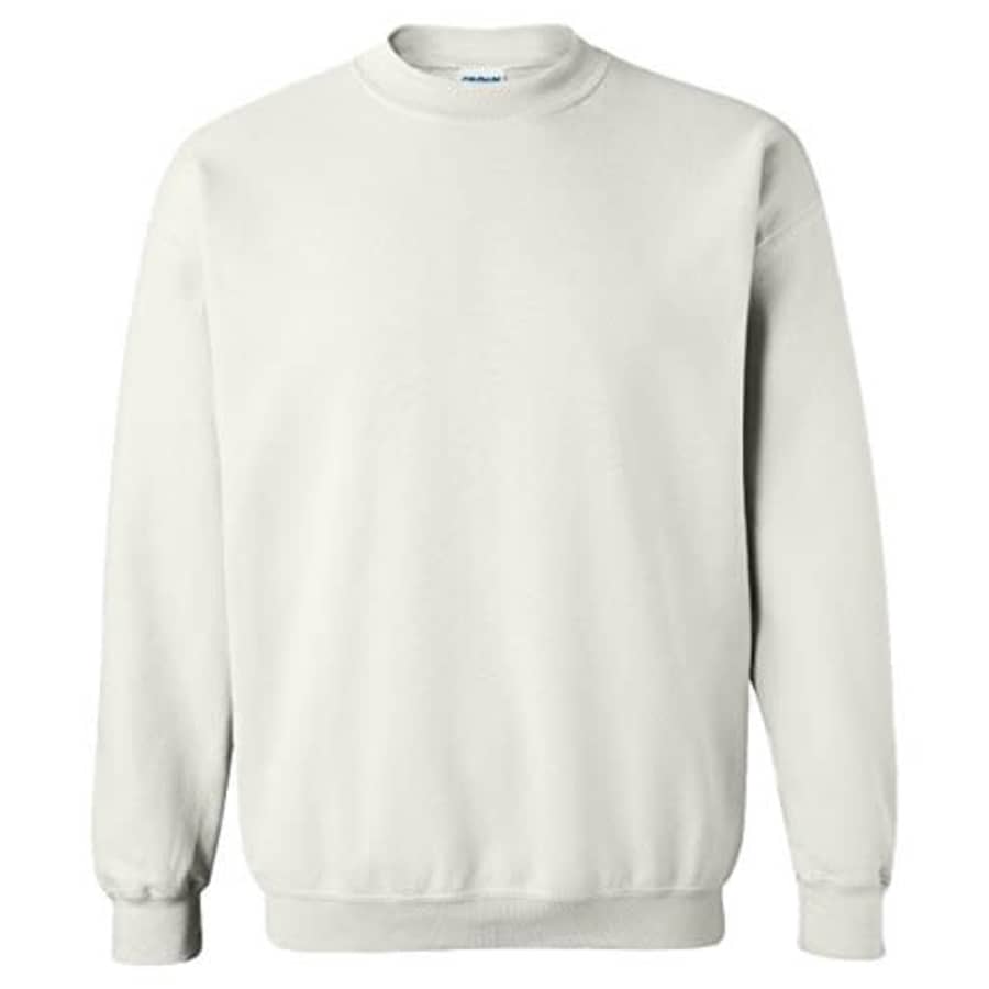 Gildan Activewear 50/50 Crewneck Sweatshirt, M, White for $12
